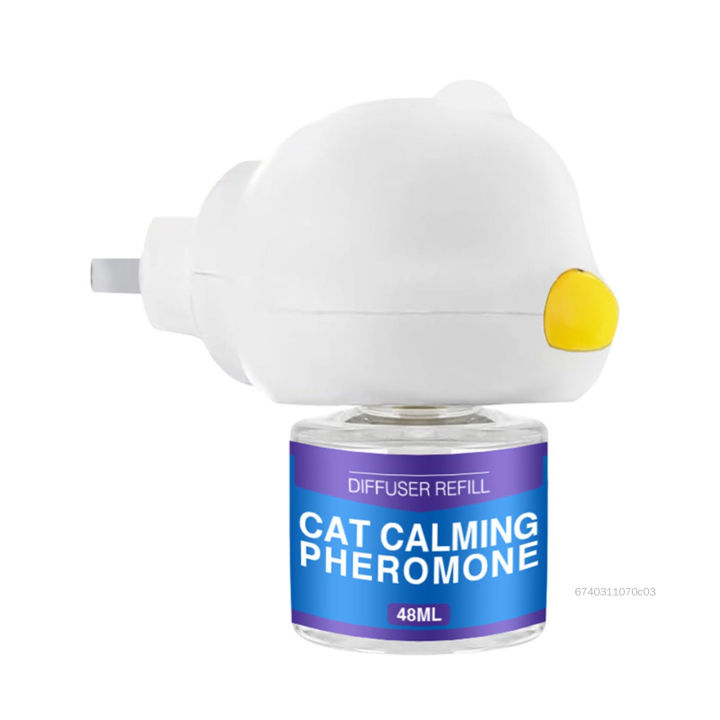 Cat Pheromones Calming Diffuser Long-Lasting Cat Calming Diffuser Safe ...