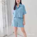 Nika set setelan kemeja oversize wanita linen premium quality. 