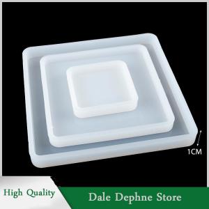 [Dale Dephne] Vuông Silicone đúc Epoxy khuôn mẫu cho Diy khay nhựa Coaster đồ trang sức khuôn mẫu