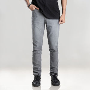 Otsky X Cavier Celana Jeans Pria Washing Strom Light Grey Slim fit