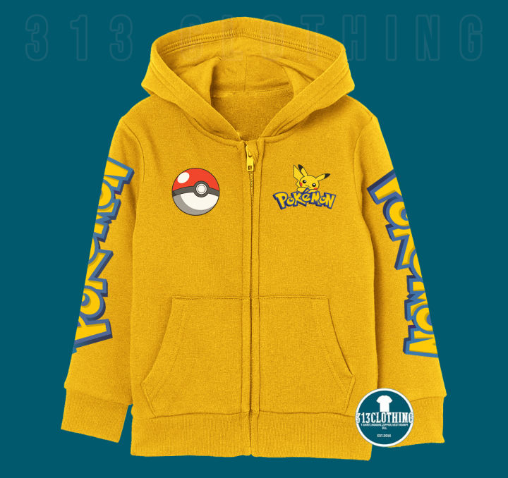 Jaket Hoodie Zipper Anak Pokemon Pikachu Hoodie Anak Pokemon