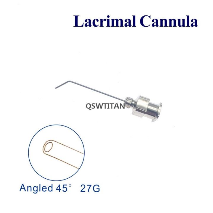 27G Lacrimal Cannula Angled 45 Degrees Shaft Ophthalmic Surgical ...