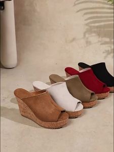 [Free Shipping] WomenS Wedge Sandals 2026 New Fashion Open-Toe Comfortable Platform Thick-Soled Slide Sandals