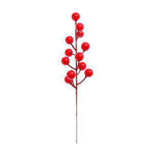 Artificial Holly Flower Bunga Cherry Red Bean Bunga Imlek Berry Tanaman Palsu Ornament Dekorasi Imlek bg41
