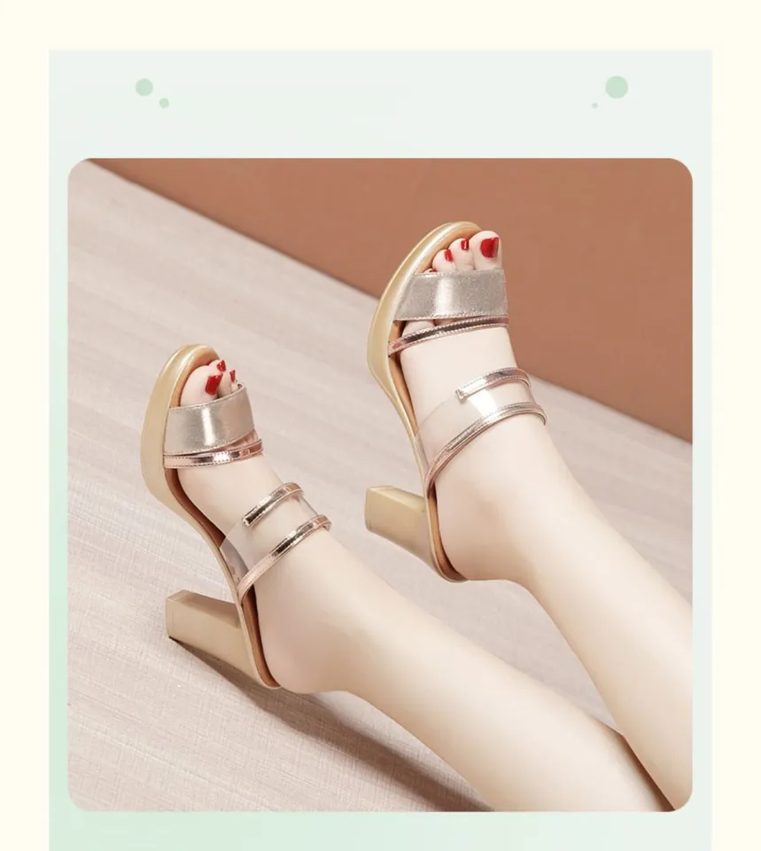 2023 Stunning Square High Heel Sandals | Latest Trendy High Heels For Women  | أحذية صيفية للبنات | | Trendy high heels, Loafers for women, Leather high  heels
