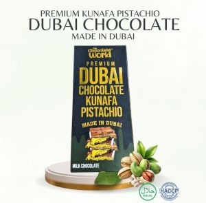 Premium Dubai Chocolate Kunafa Pistachio Milk Chocolate 100 Grams Candy