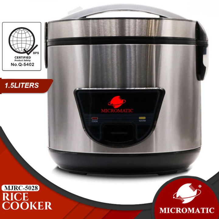 Micromatic MJRC-5028 1.5L Good for 6-8 Persons Rice Cooker with Steamer ...