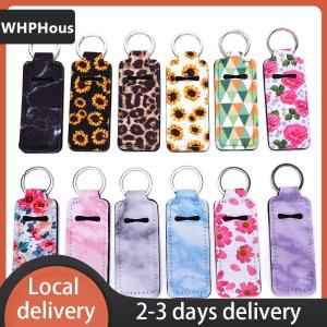 [COD] WHPHous Ship within 24 hours 1pcs Creative Keychain Portable Lipstick Cases Cover Balm Holders Keyring Gifts