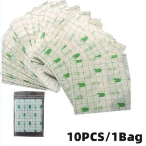 10/50/100pcs Waterproof Transparent Medical Tape/Waterproof Plaster Transparent Adhesive Wound Bandage/Medical Adhesive Wound Dressing Tape Fixer Plaster 10*12CM.