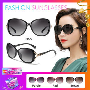 IMPALA QT102NW Thời trang phụ nữ Kính mát tròng kính tac thật 100% UV400 mắt kính HD khối ánh nắng mặt trời 4 màu có sẵn