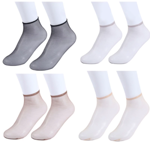 Casual Women Transparent Elastic Silk Sock Nylon Ladies Summer Short Ankle Breathable Short Stocking for Daily