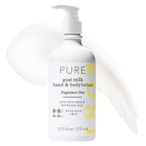 Beekman 1802 Goat Milk Lotion – Body Lotion & Hand Lotion for Dry Skin Lightweight Non-Greasy Formula with Shea Butter & Jojoba Oil Cruelty Free Lotion Pump – Fresh Air