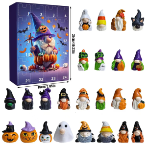 2025 lịch đếm ngược TớI Halloween lịch đếm ngược búp bê gnomes cổ điển 24 ngày trang trí nhà Halloween