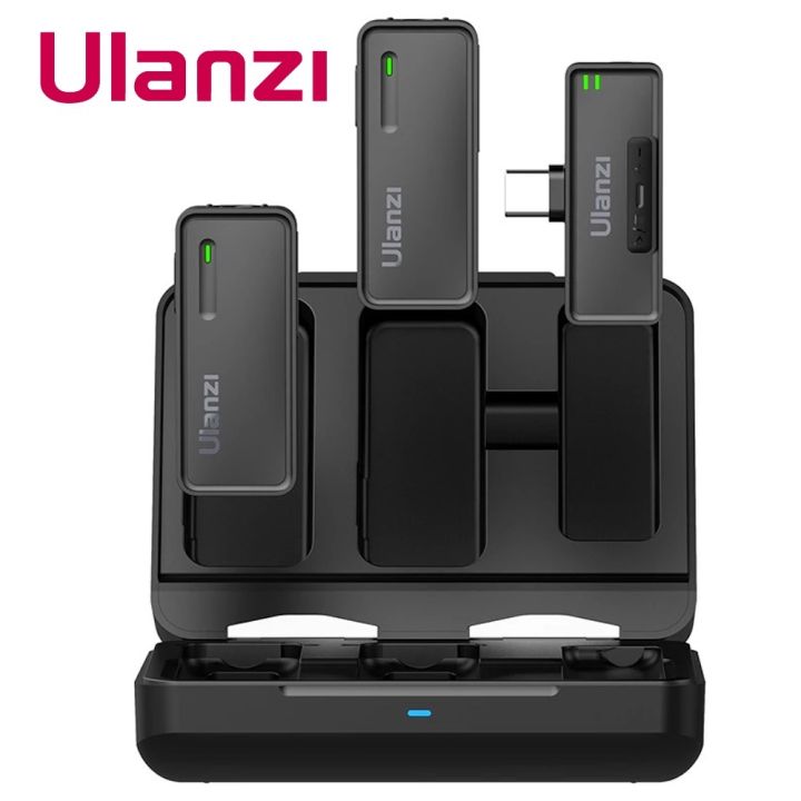 ULANZI UW-MIC 2.4GHz Wireless Microphone Dual Lavalier Mic for Smartphone
