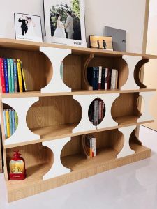 Display Bookshelf Creative Circular Design Solid Wood Modern Luxury Room Divider Storage HDB Condo Landed Custom All Sizes Professional Delivery