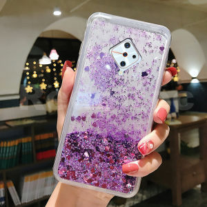 For VIVO S1 Pro Case Liquid Quicksand Glitter Bling Transparent Silicone TPU Phone Cover