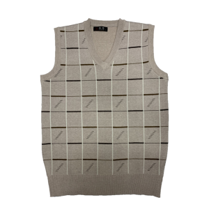 GUKENRO Sweater for Men Sleeveless Warm Plaid Knitted Wool Autumn Winter Fashion Comfortable Male Vest