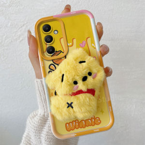 Ốp Lưng Samsung Galaxy A06 A05 A05s A16 LTE 4G 5G Vỏ điện thoại thiết kế mới Phim hoạt hình dễ thương 3D Búp bê sang trọng Labubu Capybara HelloKitty Bear Silicone Bìa mềm có dây buộc