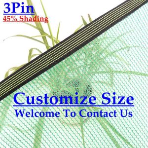 3 Pin Green Shade Cloth Sunblock Mesh Cover Taped Edge With Grommets Sun Net For Pergola Plants Greenhouse Gardens Patio Canopy