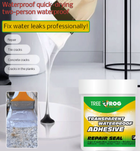 Transparent waterproofing adhesive for external walls