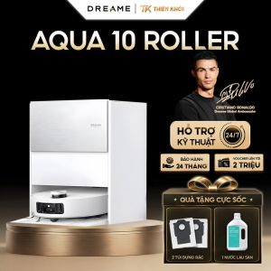 Robot Hút Bụi Lau Nhà Dreame Aqua 10 Roller | 30.000Pa Lau Sát Tường Giặt Con Lăn 100°C Chống Rối