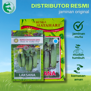 Benih Unggul Timun Hibrida LAKSANA 20 gram Cap Bunga Matahari Unggul Lebat Renyah & Manis