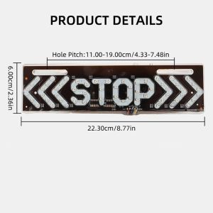 Đèn biển số xe máy LED cảnh báo STOP tích hợp xi nhan