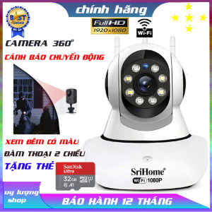 <Tặng thẻ xịn 32> Camera Wifi 3 râu Shrihome cảnh báo chuyển động xem đêm full màu đàm thoại 2 chiều dễ lắp đặt và sử dụng