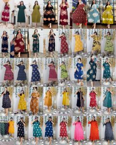 Daster Gamis Midi Lenagan 3/4 Rayon Dress Rayon Premium Daster Gamis Rayon Premium Motif Terbaru Lengan 3/4