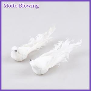 Moito นกขาวเทียมโฟมขนนกนกเขาหัตถกรรมนกขนาดเล็กตกแต่งนก