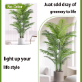 【Free flower pots】95cm 24PCS Artificial Palm artificial plants lutescens plastic plantst Tall Plants potted green palm leaves monstera home garden living room bedroom. 