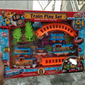 Mainan Kereta Api 5 GERBONG + 8 REL 877 34  | Mainan Anak Tain Play Set Murah Terbaru Bisa Jalan Pakai Bateraii Train Play Set Gauge Electric Train  Set  Kereta Api Elektrik Bisa Jalan Di Atas Rel  Menggunakan Baterai