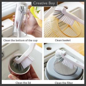 [Creative] Clean Narrow Brush Long Handle Fish Tank Milk Bottle Cap Glass Tube Clean Brush