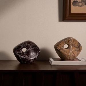 Sacesr Simple Marble Figurine Tea Room Study Desktop Figurines Modern Spherical Living Room Decoration Figurine Indoor Home Crafts 5B9Z4
