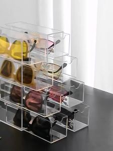 Hicus Organizer Storage Daily Contact Lensees/glasses storage multi-layer drawer acrylic sunglasses