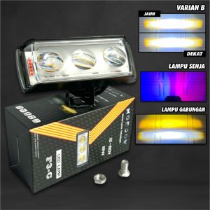 PAKET 2 IN 1 LAMPU LED CREE 3 MATA PLUS DEVIL RGB RED BLUE HI LOW FLASH KILAT 18W DC 12V - 80V MOTOR MOBIL LAMPU TEMBAK SOROT D2 SINGLE ANGEL EYE CWL + SAKLAR SPION KIRI 3 MODE WATERPROOF SAKLAR ON OFF LAMPU DI SPION PREMIUM ORIGINAL MOSCOW PNP SPION KIRI