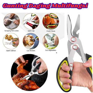 READY ANGITS Gunting Dapur Serbaguna Pemotong Ayam Daging Sayur Pembuka Tutup Botol Meat Scissors