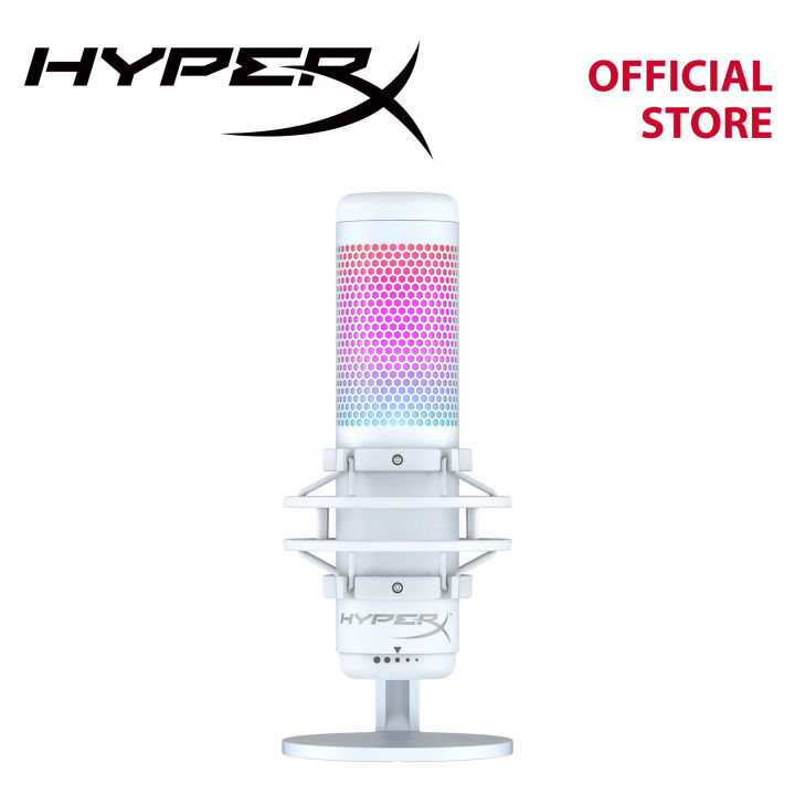 HyperX QuadCast S USB Condenser Microphone White - HX-519P0AA