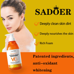 SADOER Vitamin C Body Wash 520ml Whitening Shower Gel Long Lasting Moisturizing Brighten Skin Body Care