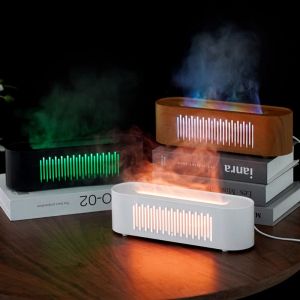 QFV5F พร้อมไฟกลางคืนหลากสี ดิฟฟิวเซอร์อโรมาของน้ำมันหอมระเหย ไฟที่เหมือนจริง ระบบตั้งเวลาปิด เครื่องพ่นหมอกเย็นอัลตราโซนิก ดิฟฟิวเซอร์อโรมาเธอราพี ป้องกันการขาดน้ำและไฟฟ้าดับ ฮิวโมไดไฟร์แบบเปลวไฟ โต๊ะทำงาน