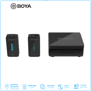 BOYA BY-XM6-S1 / BOYA BY-XM6-S2 / BOYA BY-XM6-K1 / BOYA BY-XM6-K2 - Mic Thu Âm Không Dây 2.4GHz Nhỏ Gọn | Cổng 3.5mm | Dành Cho Điện Thoại & Máy Ảnh - Hàng Chính Hãng
