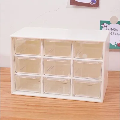 Tủ Nhựa Mini Nhiều Ngăn Đựng Đồ Dùng Đồ Trang Trí Sticker Để Bàn Học Tiện Lợi