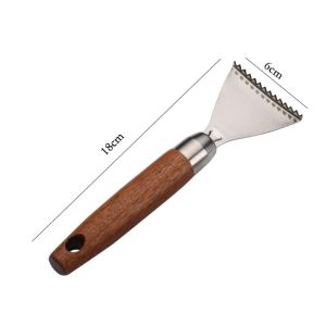 GURUNGMANI Stainless Steel Fish Scale Remover Cooking ABS Handle Seafood Tools Kitchen Tools Smooth Fish Scale Scraper