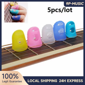 5pcs/set Silicone Non-slip Guitar Finger Protector  Guitar Fingertip Protectors Silicone Finger Guards 5 Sizes