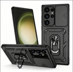 Armor Case For Samsung Galaxy S26 S25 S24 S23 S22 S21 Ultra Plus FE Edge A27 A57 A37 Ring Stand Camera Lens Military Grade Cover
