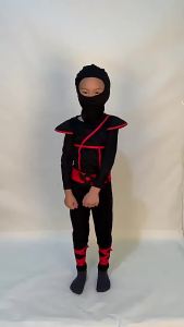 Halloween childrens ninja costume performance outfit Japanese ninja clothing night walking suit cosplay Performance Costume Wangnuo