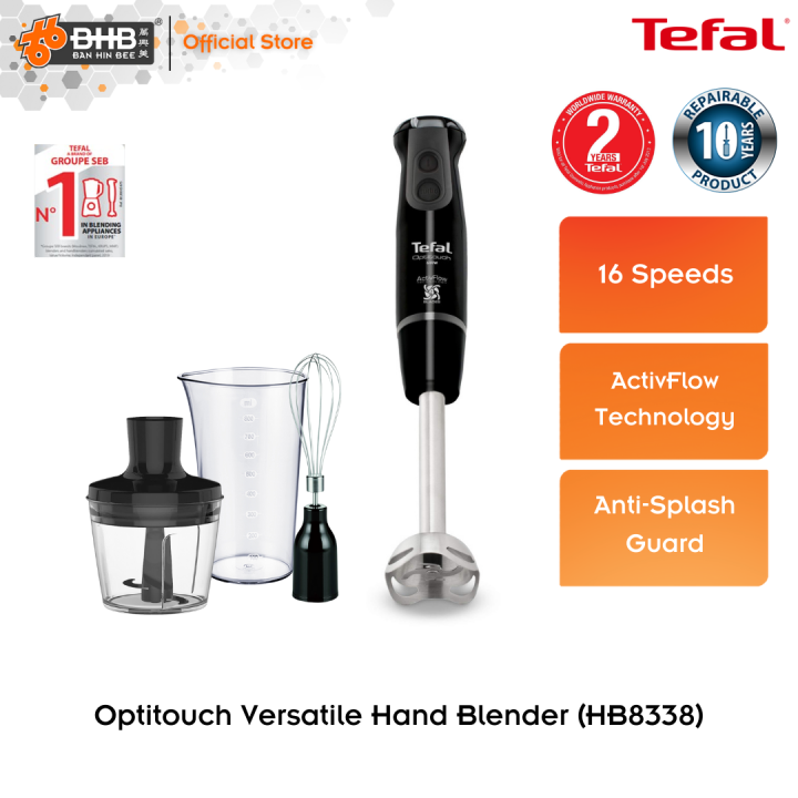 Tefal OptiTouch Hand Blender + 500ml Mini Chopper + MultiWire Whisk