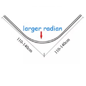 High Strength 201 Upgraded Stainless Steel Adjustable Arc Telescopic Bathroom Rod Shower Curtain Rod Type Punch-Free