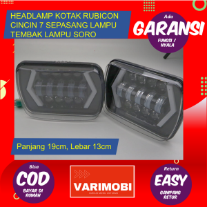 HEADLAMP KOTAK RUBICON CINCIN 7 SEPASANG LAMPU TEMBAK LAMPU SORO