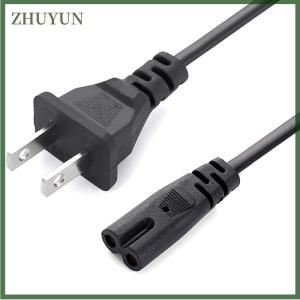 ZHUYUN EU Power Cable 2pin IEC320 C7 US Power Extension Cord For Dell Laptop Charger Canon Epson Printer Radio Speaker PS4 XBOX LG Sony